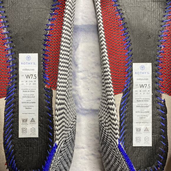 Rothys The Flat in Cherry Ribbon Stripe (retired) - Picture 7 of 7